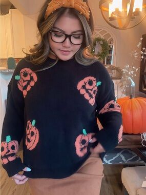 JadyK Black Pumpkin Sweater